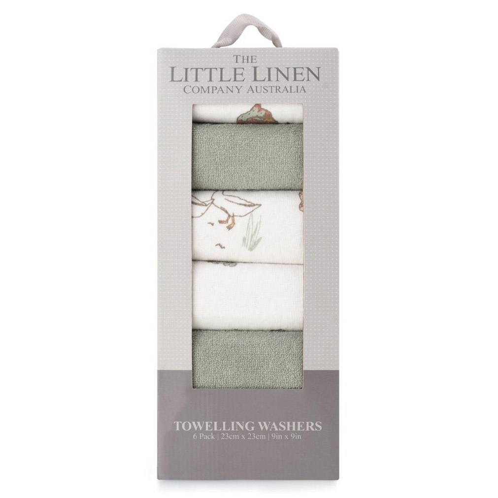 Baby First Little Linen Towelling Washer 6 Pack